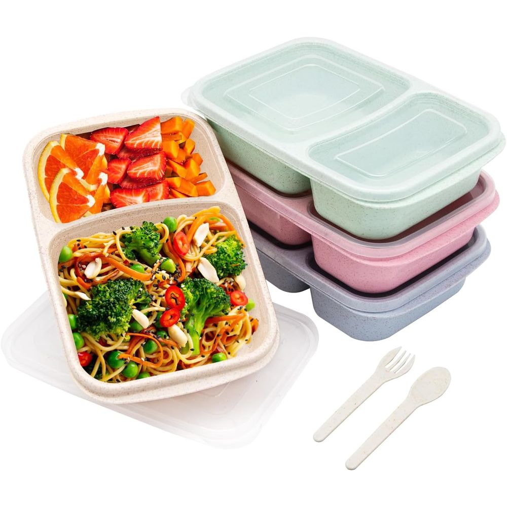 Food Storage Prep Containers - Lot de 4 boîtes à bento,