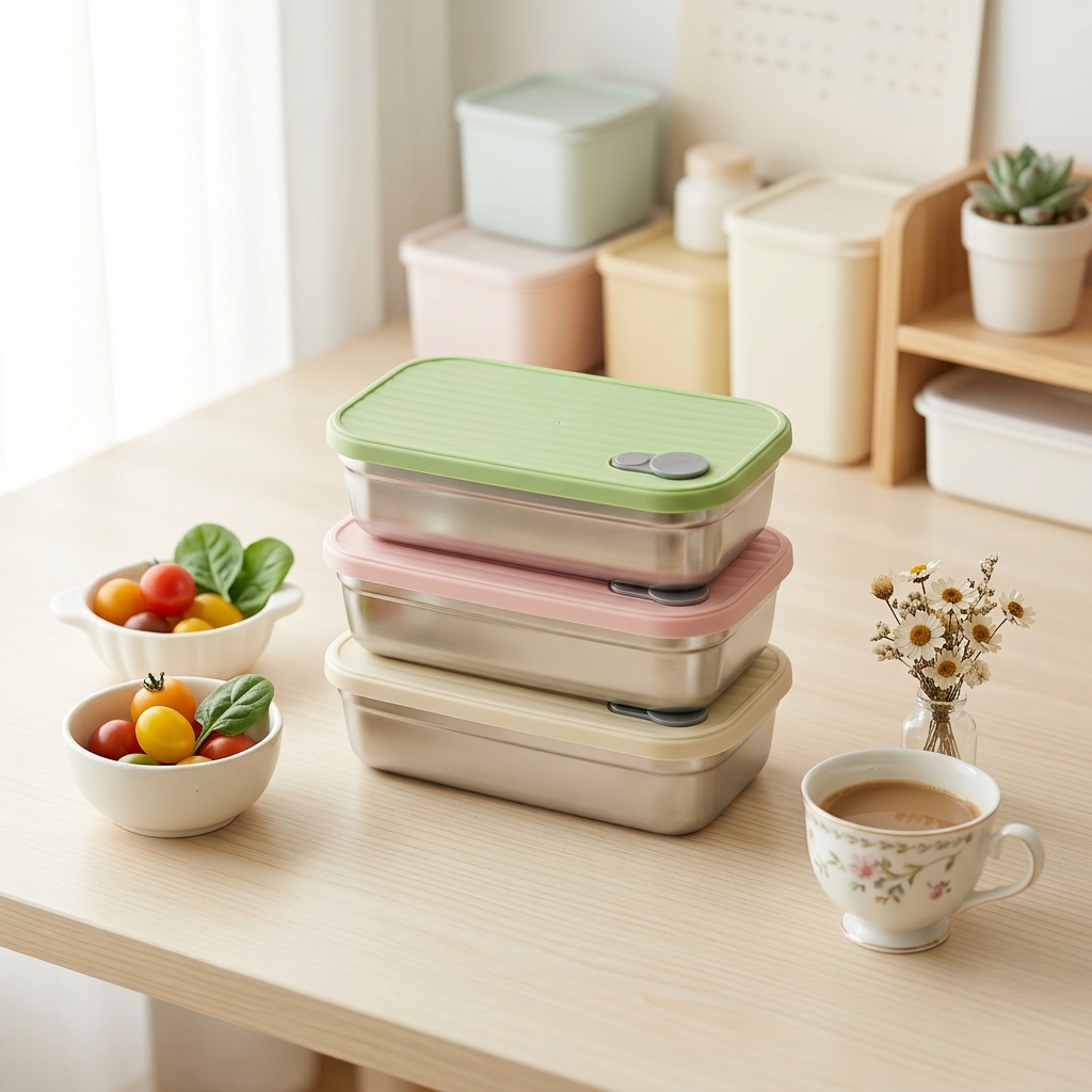 Food Storage Prep Containers - Boîte à bento en acier inoxydable,