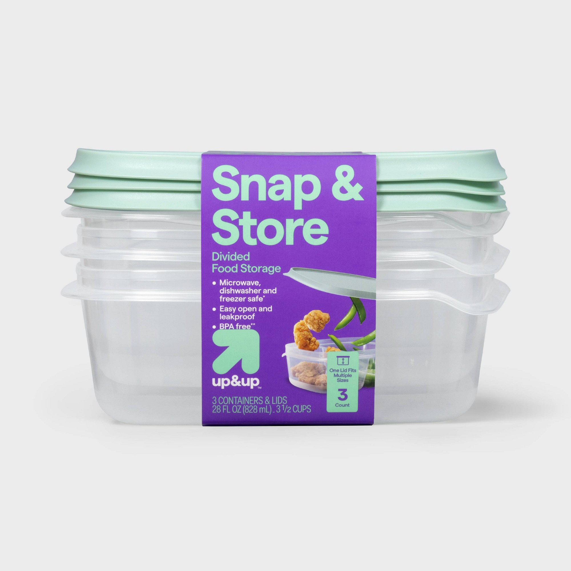 Food Storage Prep Containers - Boîtes de conservation alimentaire rectangulaires en