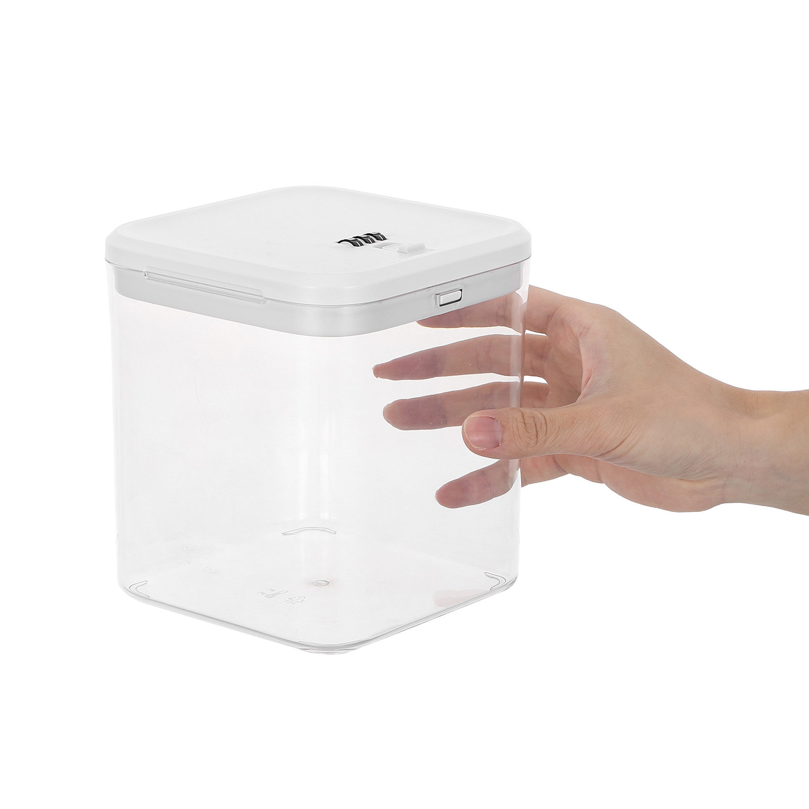 Food Storage With Lock - Boîte de rangement empilable transparente avec