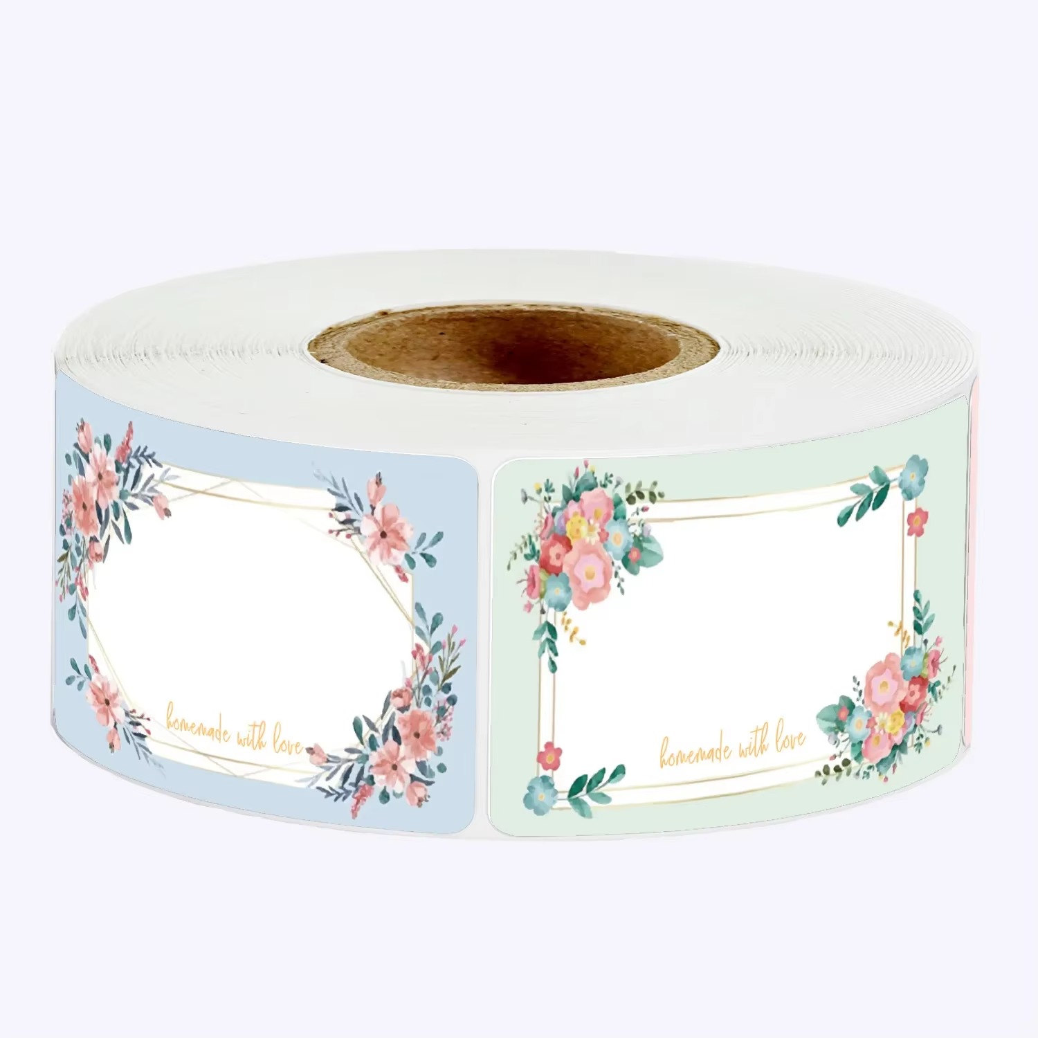 Food Storage Name - Rouleau d'Autocollants en Forme de Fleurs,