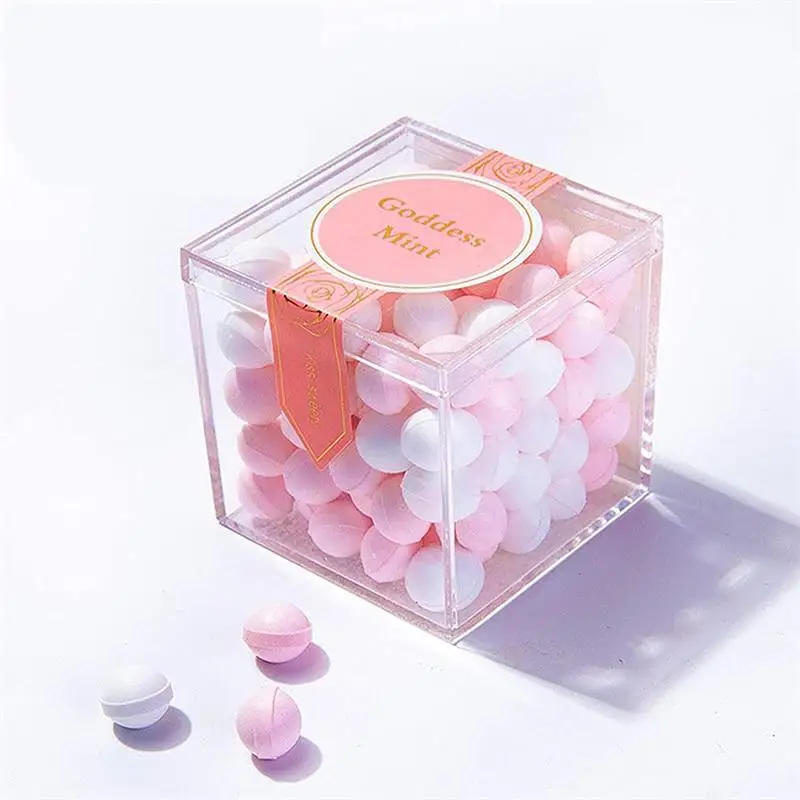 Xmas Food Storage Containers - Boîtes acryliques transparentes avec couvercle, 12
