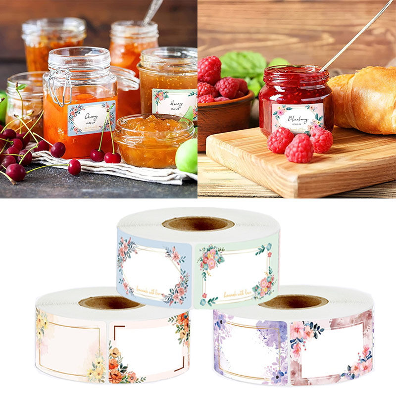 Food Storage Name - Rouleau d'autocollants tournesols pour emballage, 50/100/250