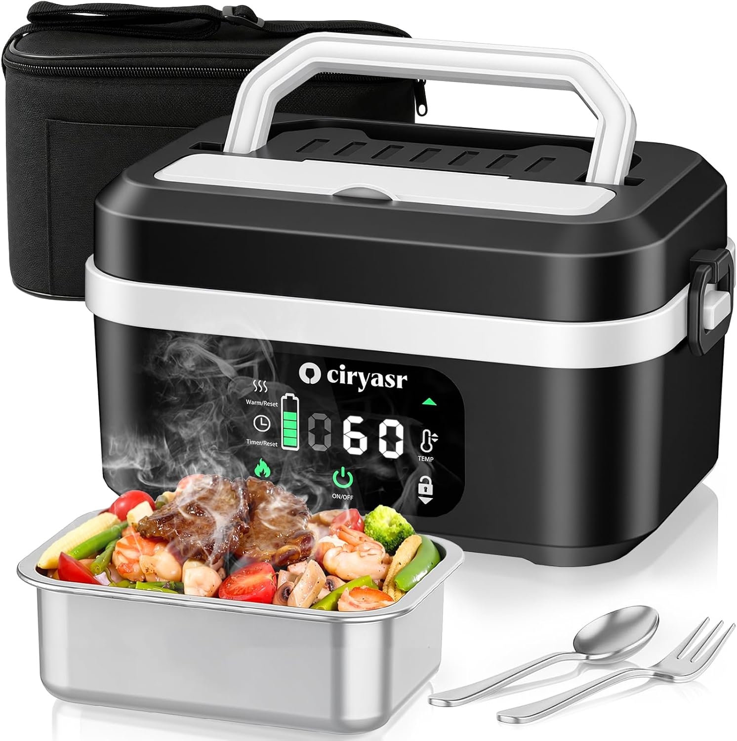 Food Storage Warmer - Boîte à lunch électrique puissante, boîte