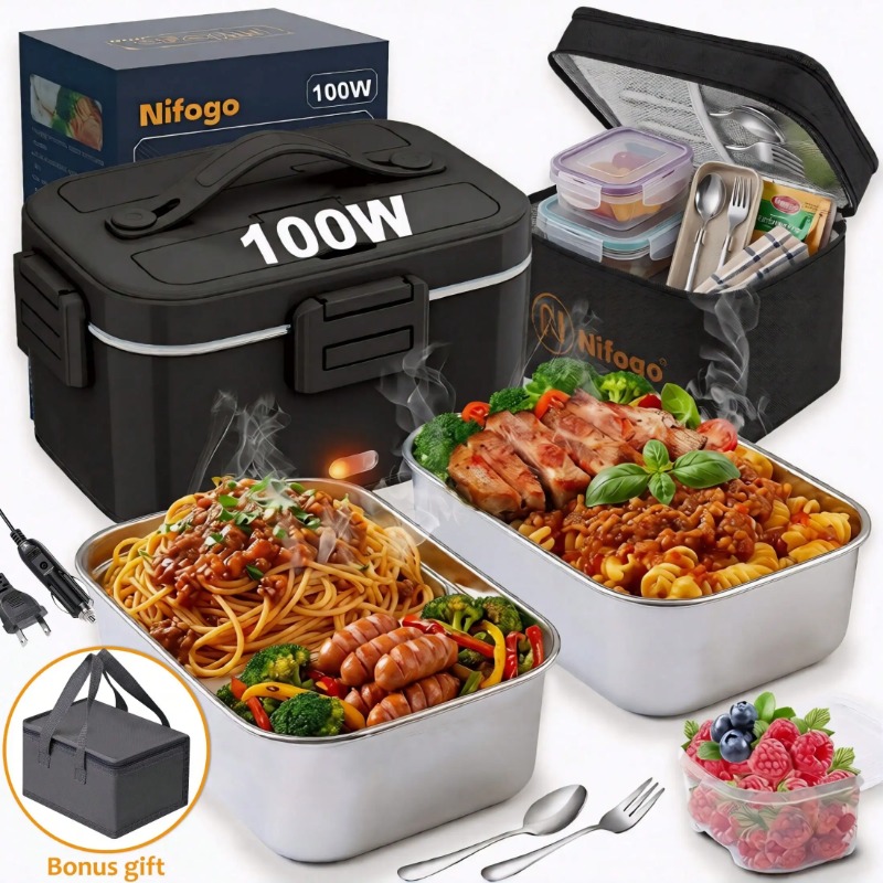 Food Storage Warmer - Boîte à lunch chauffante électrique 100W,