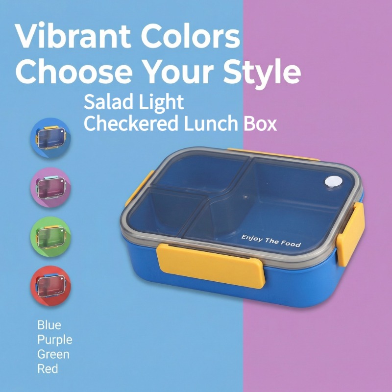 Food Storage With Compartments - Boîte à bento anti-fuite colorée, récipient