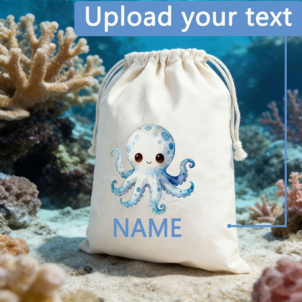 Food Storage Name - Pochette à cordon personnalisée avec motif