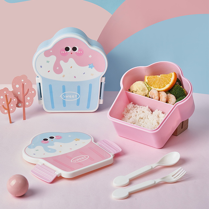 Food Storage With Compartments - Boîte à déjeuner Bento mignonne, chauffage