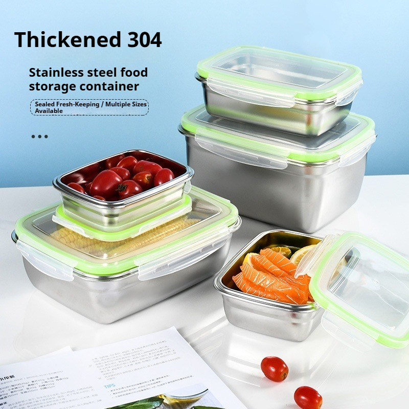 Food Storage Silicone - Boîte à déjeuner en acier inoxydable