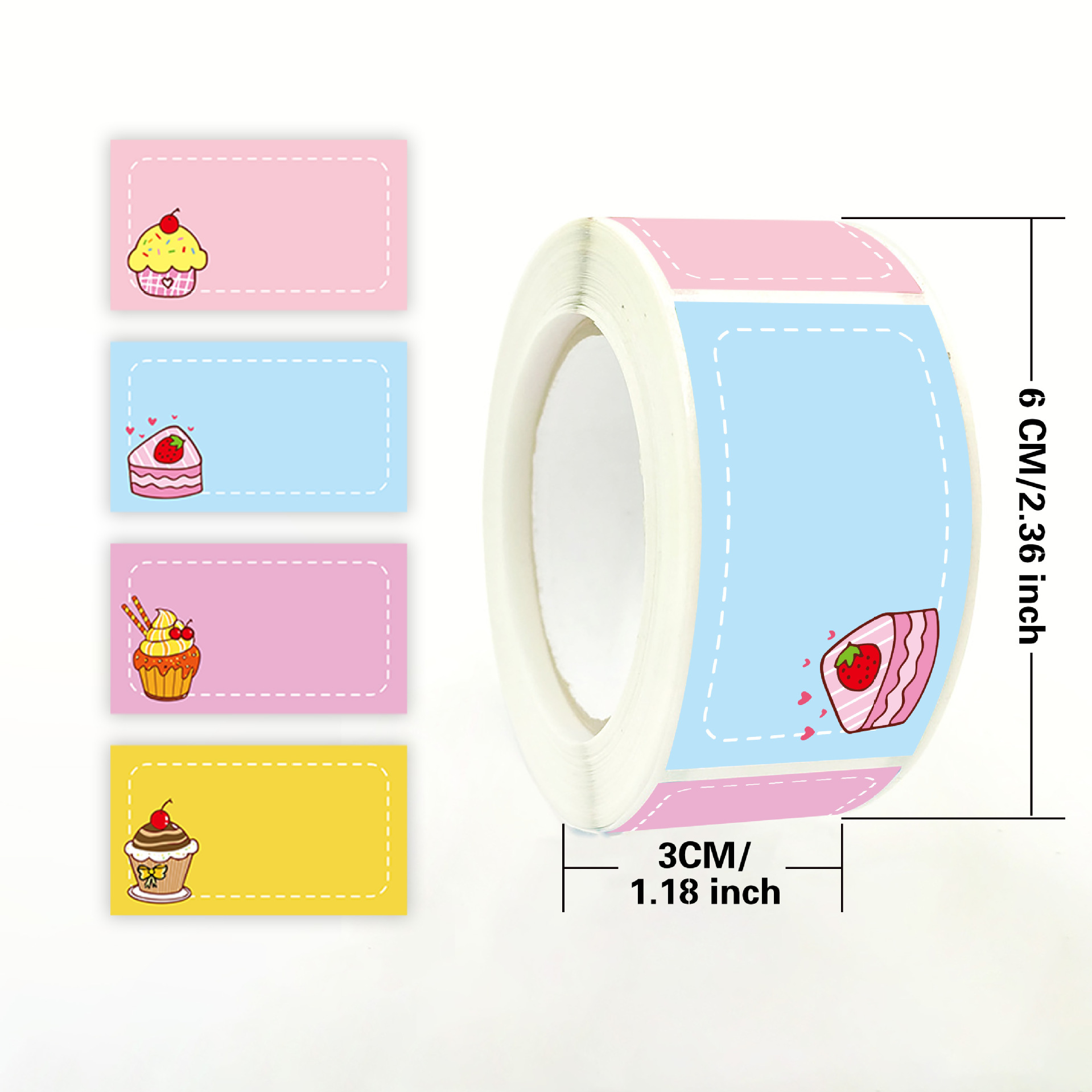 Food Storage Name - Autocollants de nom de dessin animé