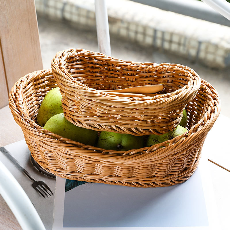 Food Storage In Plants - Mir de Rangement Ovale en Rotin
