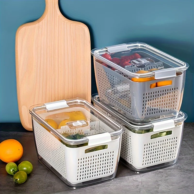 Food Storage Containers Xl - Lot de 2 grandes boîtes de