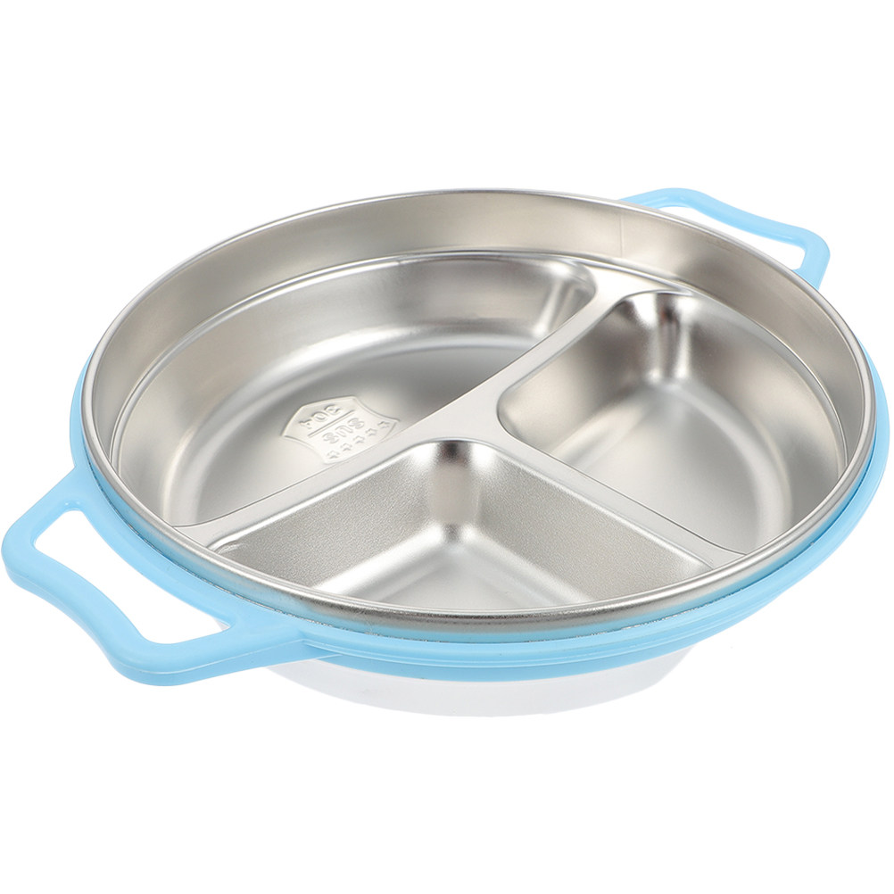 Food Storage With Compartments - Assiette compartimentée en acier inoxydable pour