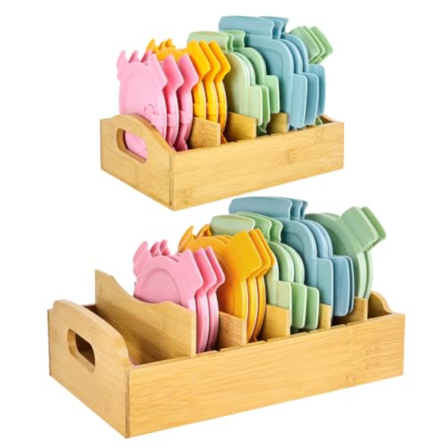 Food Storage With Lids - Lot de 2 organiseurs de couvercles