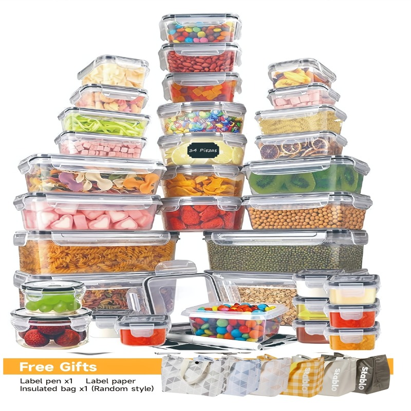 Food Storage Order - Ensemble de 48 contenants alimentaires sans