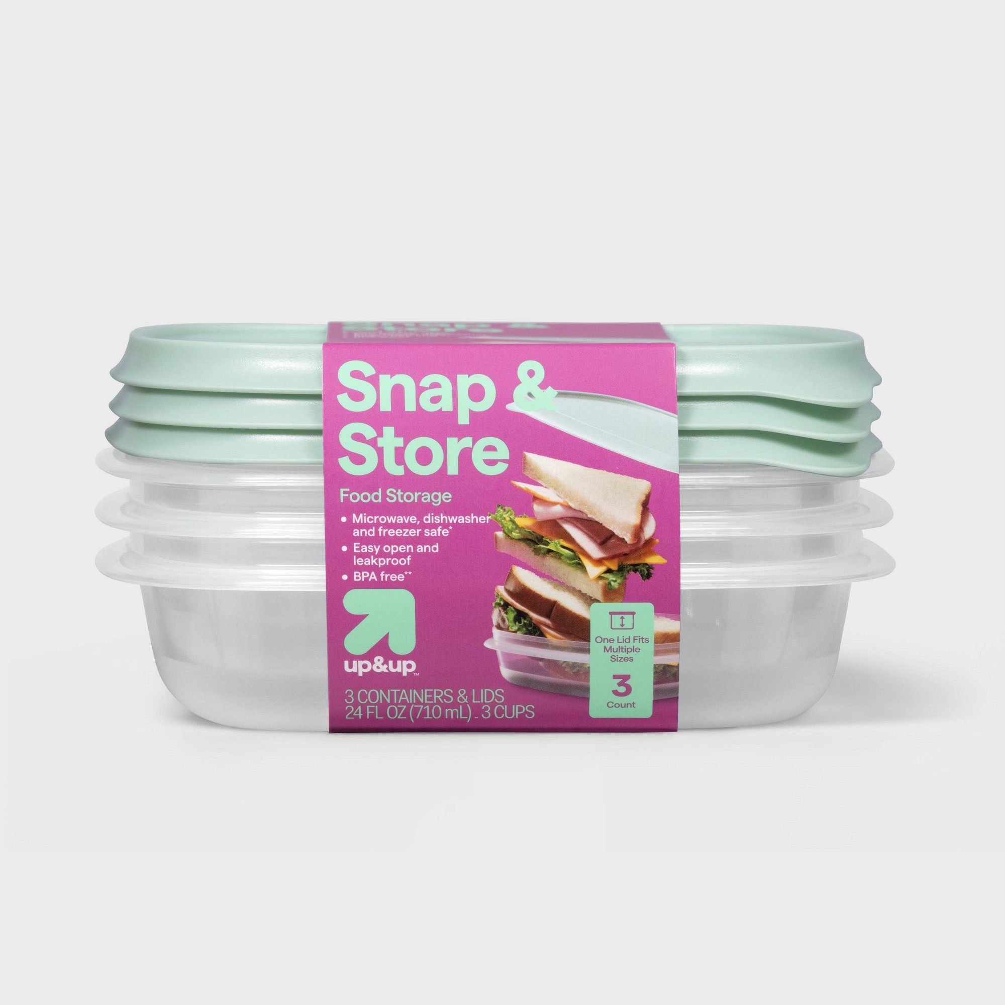 Food Storage Prep Containers - Contenants de stockage alimentaire carrés de
