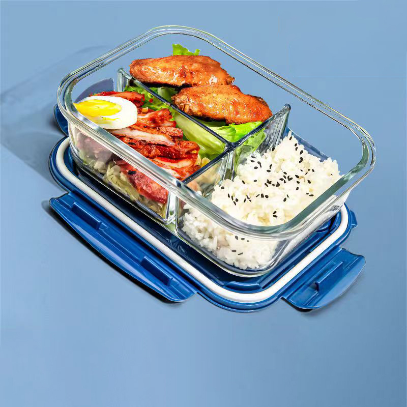 Food Storage With Compartments - Boîte à déjeuner en verre de