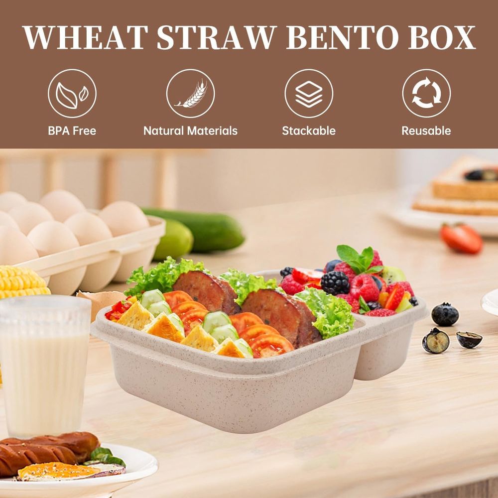 Lot de 4 boîtes à bento, conte - Food Storage Prep Containers avis et prix