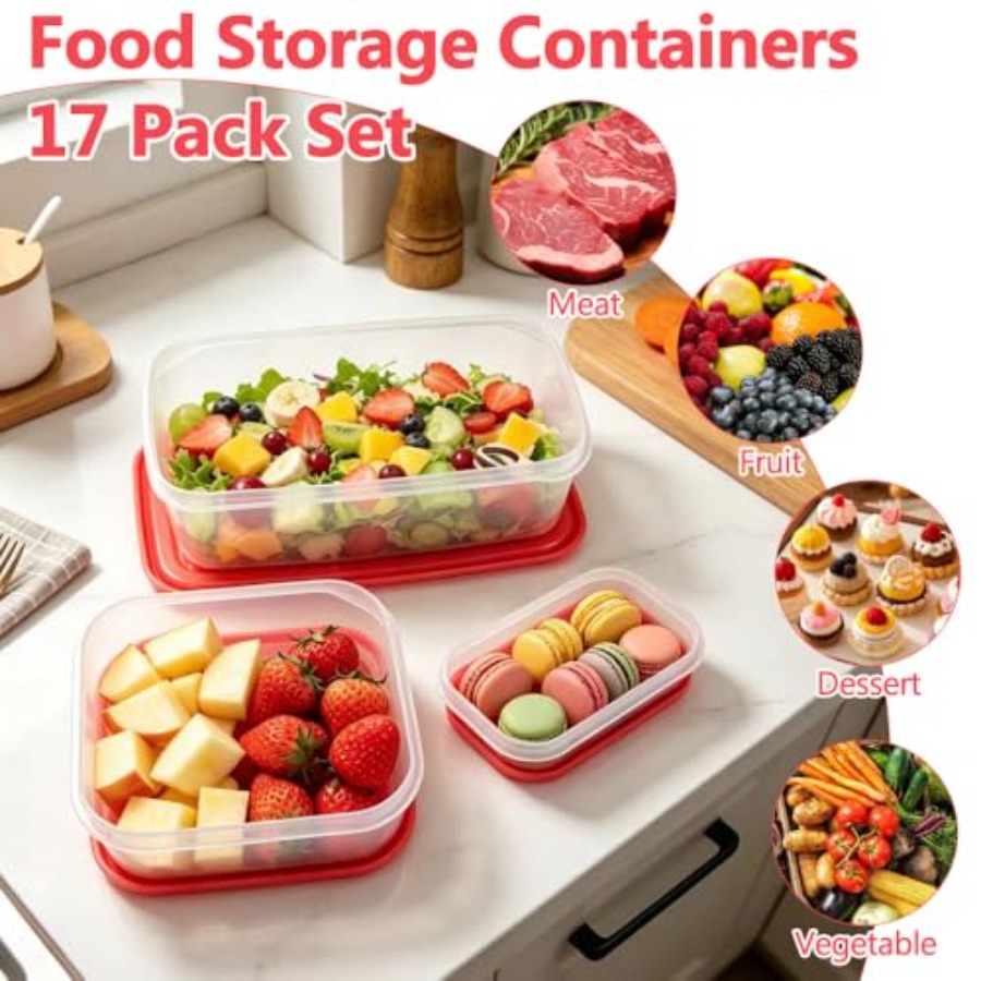 Ensemble de 17 contenants alim - Food Storage With Lids avis et prix