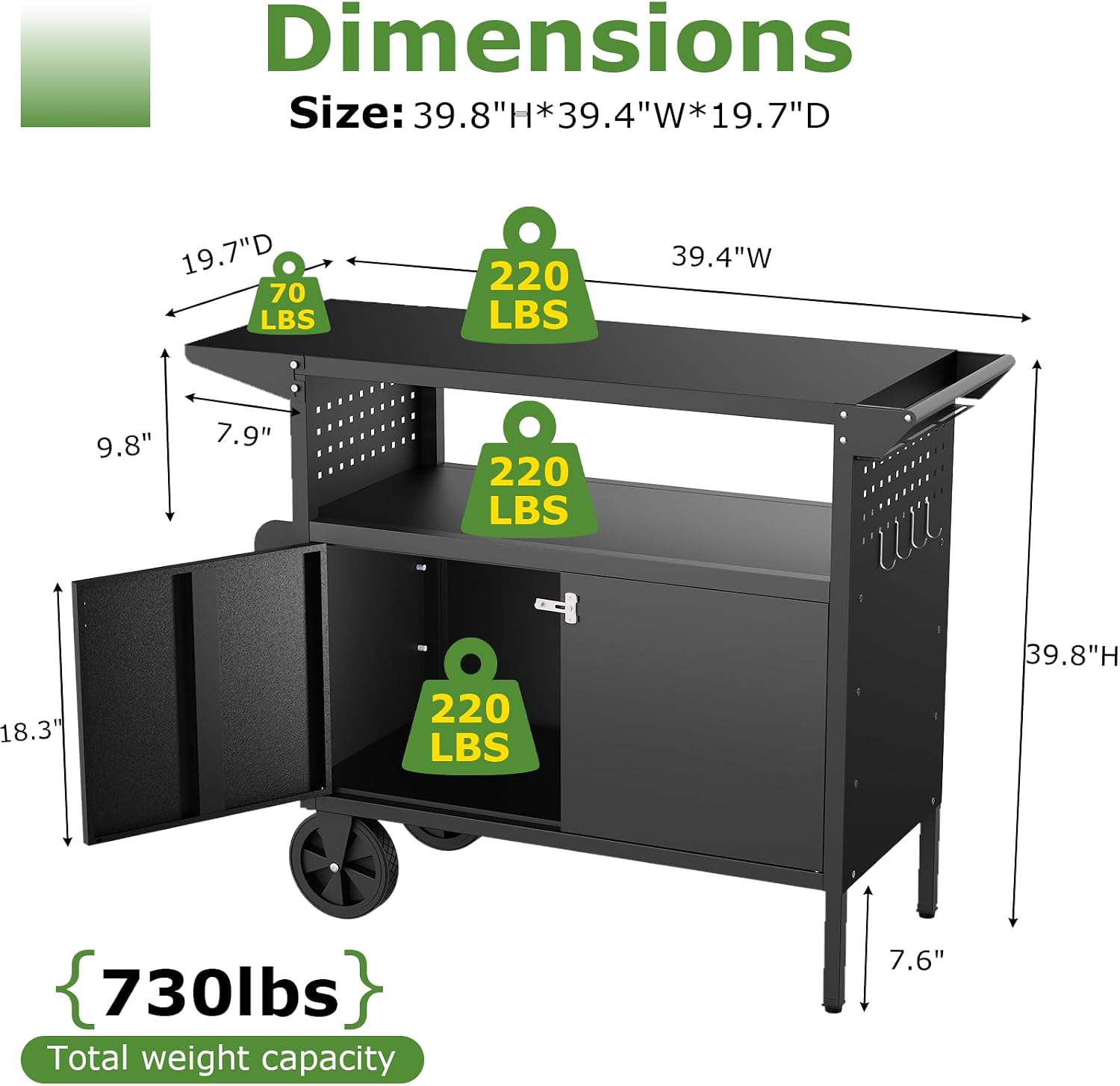 Table de barbecue d'extérieur  - Food Storage Kitchen avis et prix
