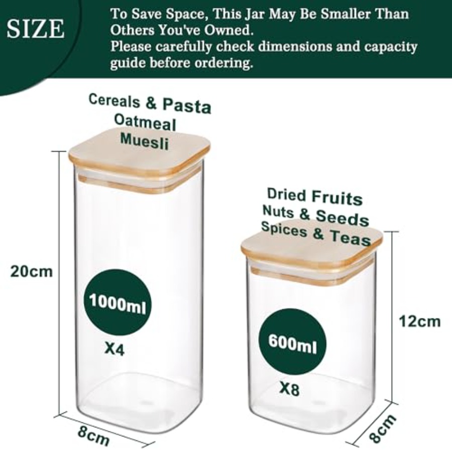 Lot de 12 bocaux de conservati - Food Storage With Lids avis et prix