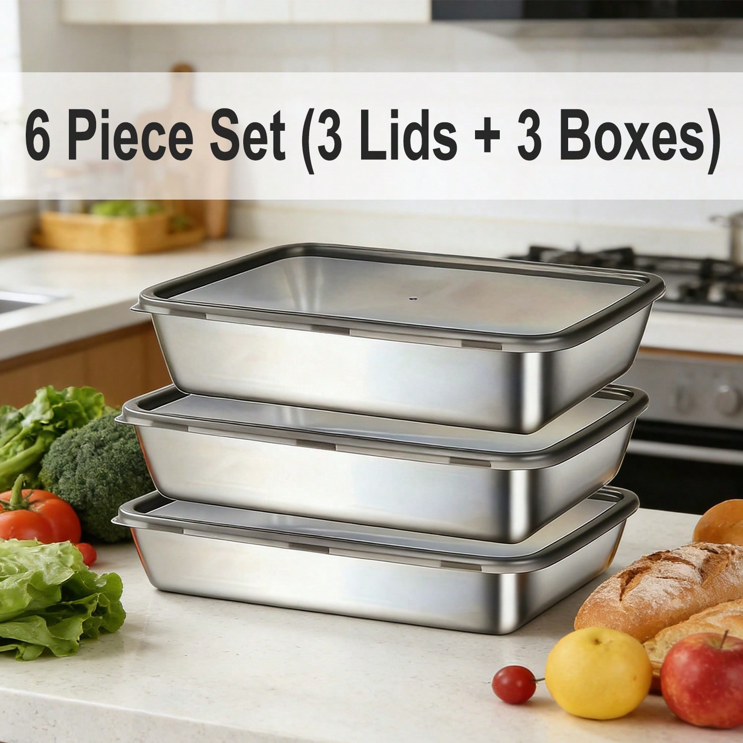 Ensemble de 6 récipients de co - Food Storage Prep Containers avis et prix