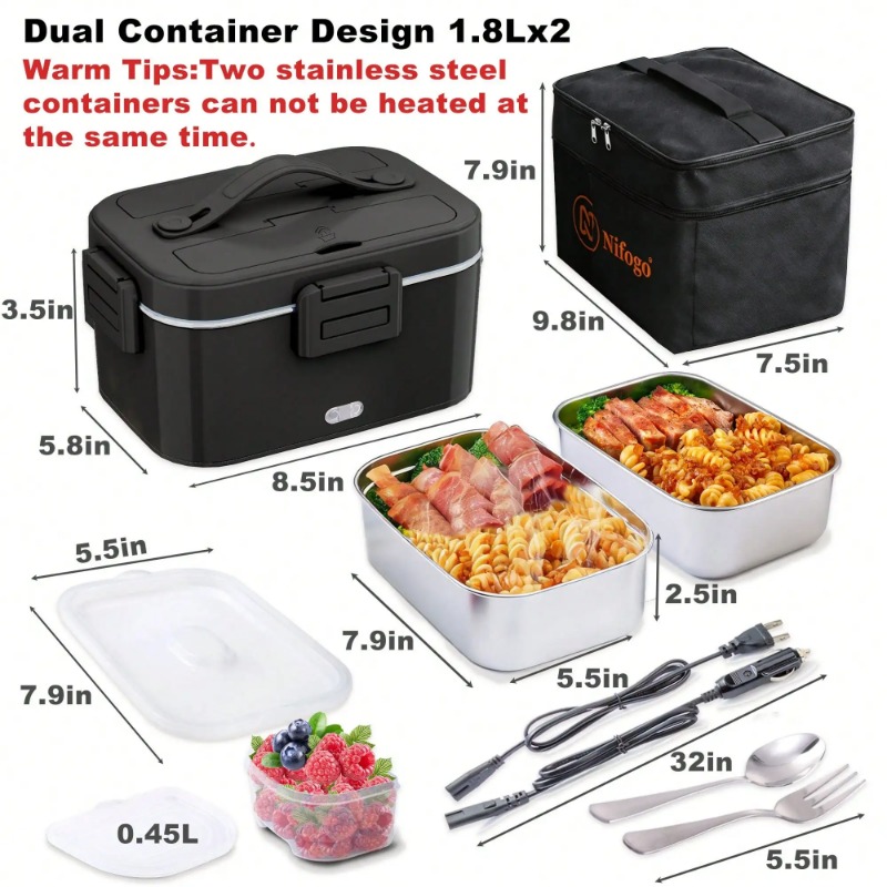 Boîte à lunch chauffante élect - Food Storage Warmer avis et prix