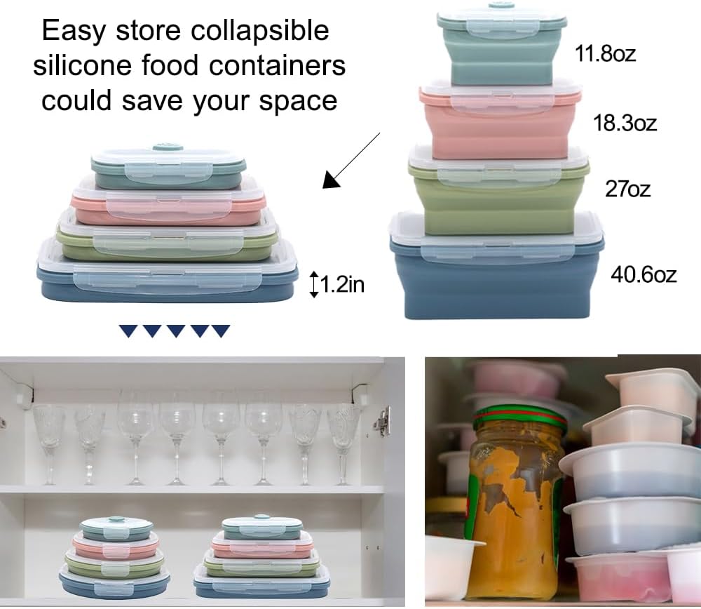Ensemble de récipients pliable - Food Storage Silicone avis et prix