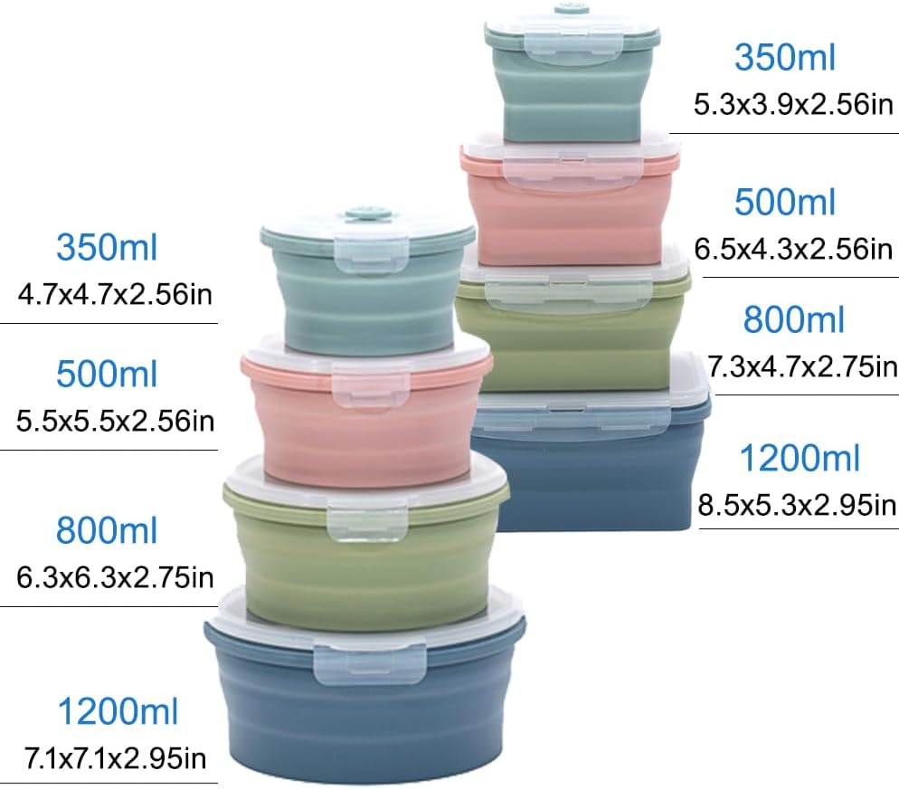 Ensemble de récipients pliable - Food Storage Silicone avis et prix