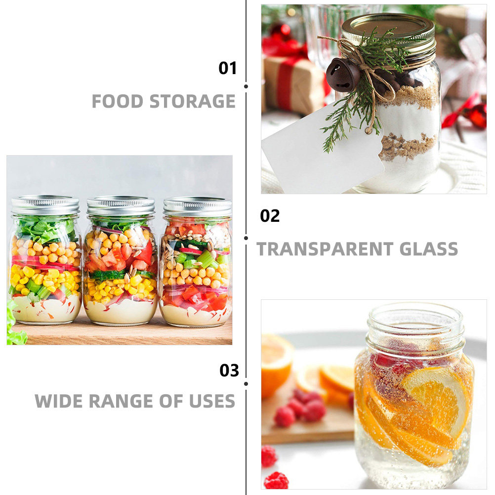 6 pots en verre ronds transpar - Food Storage With Lids avis et prix