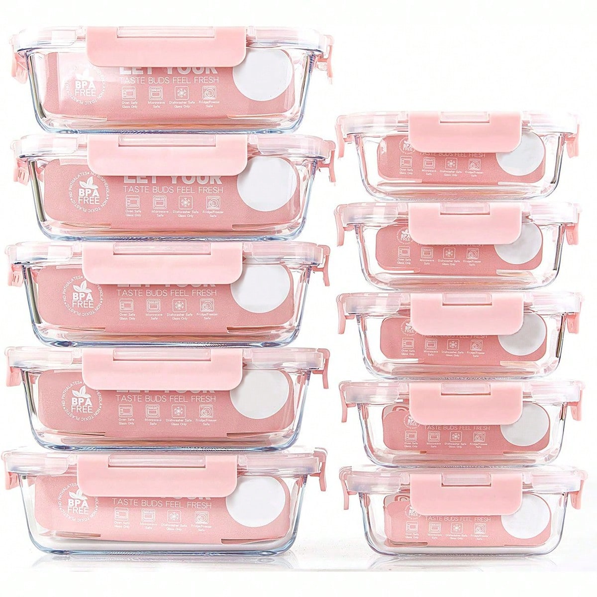 Lot de 10 récipients en verre  - Food Storage Prep Containers avis et prix