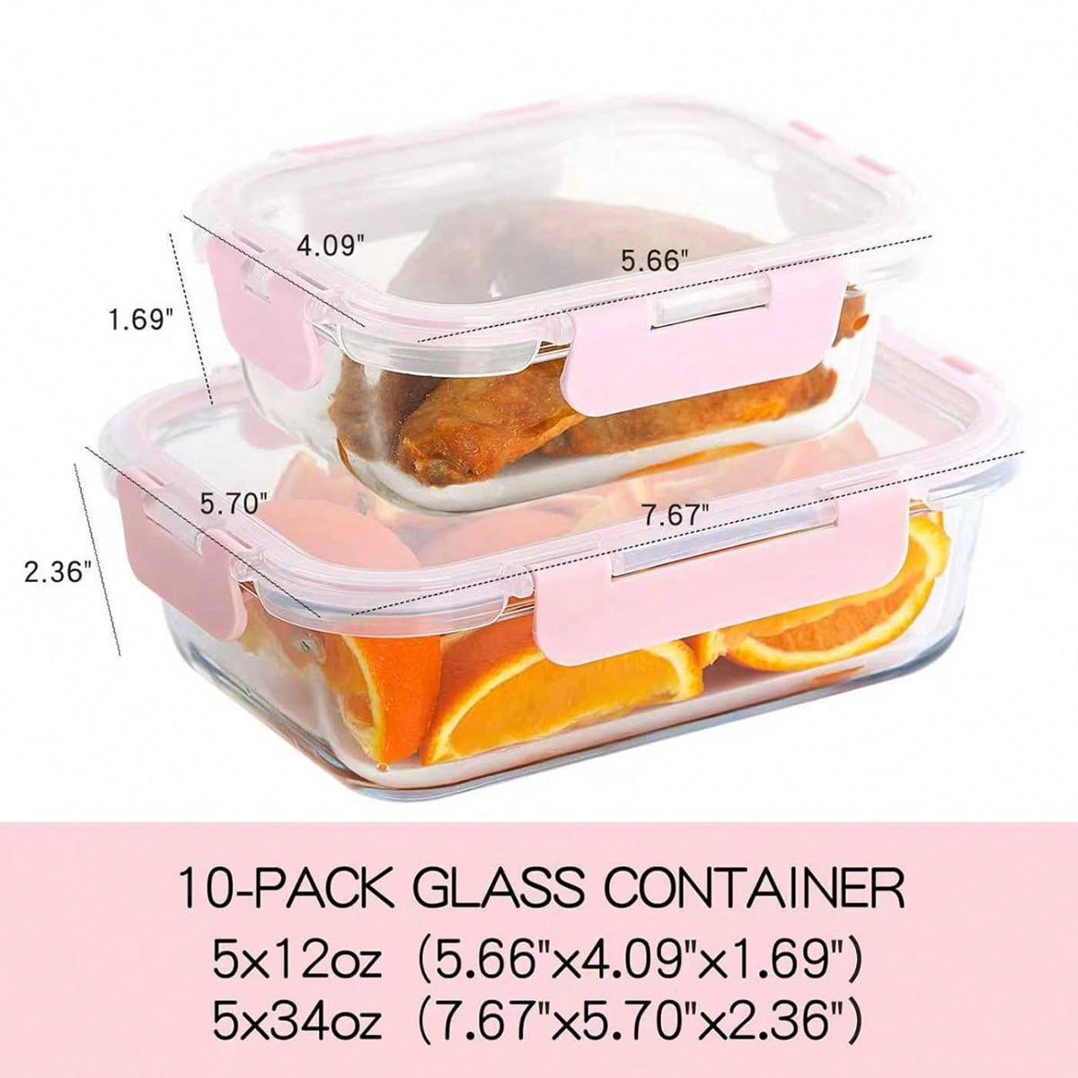 Lot de 10 récipients en verre  - Food Storage Prep Containers avis et prix