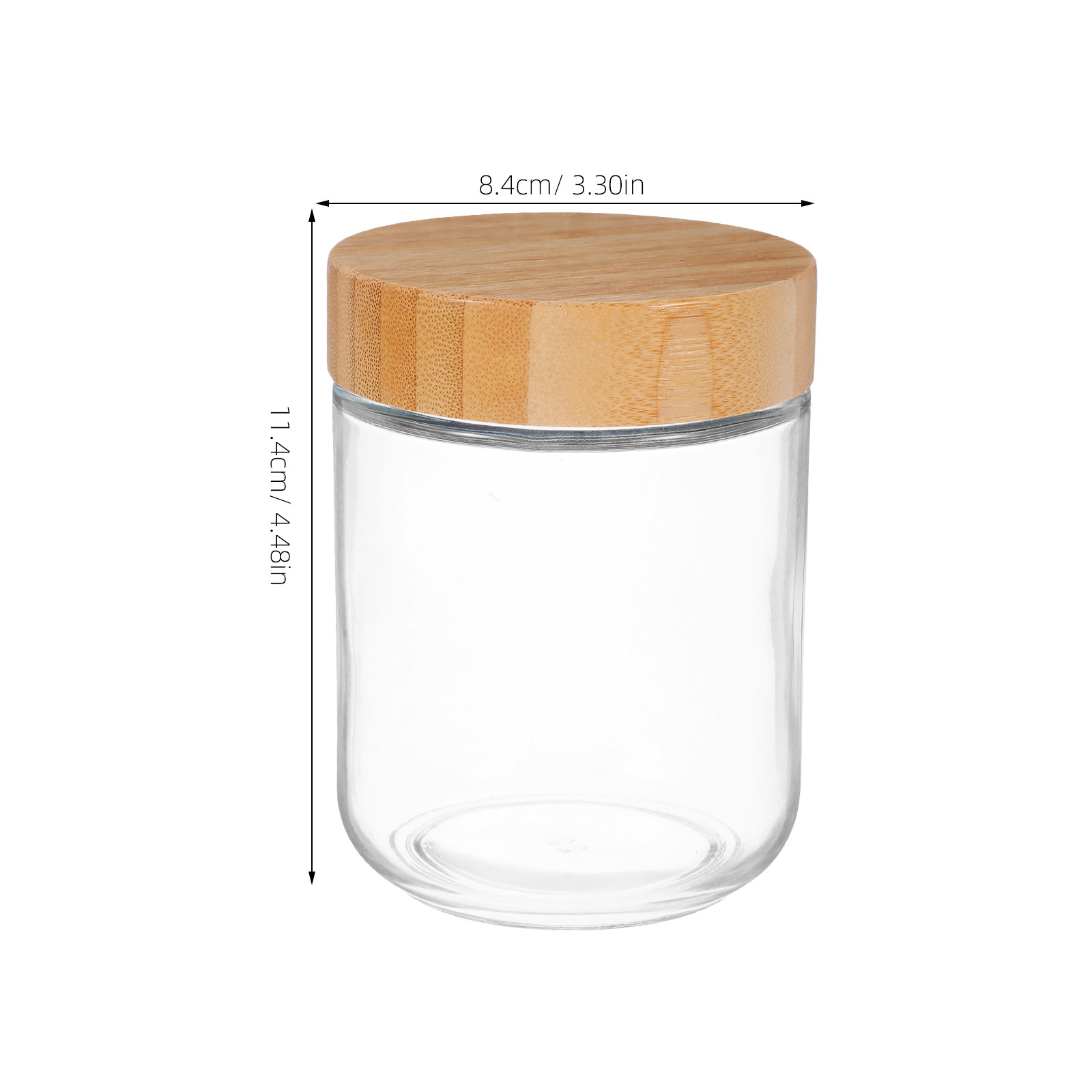 4 pots en verre transparent av - Food Storage Kitchen avis et prix