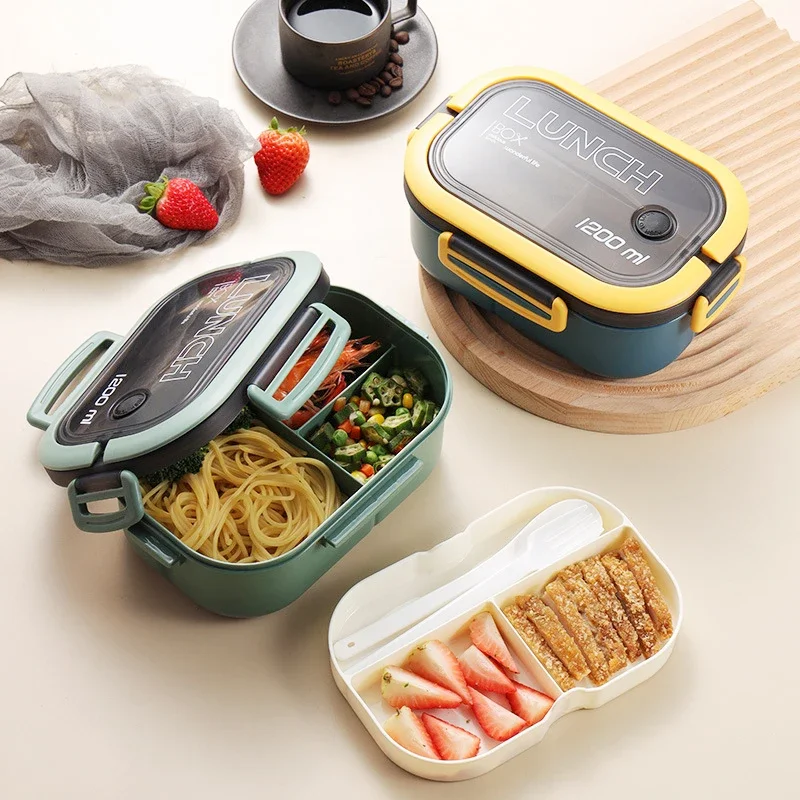 Boîte à lunch isotherme double - Food Storage With Compartments avis et prix