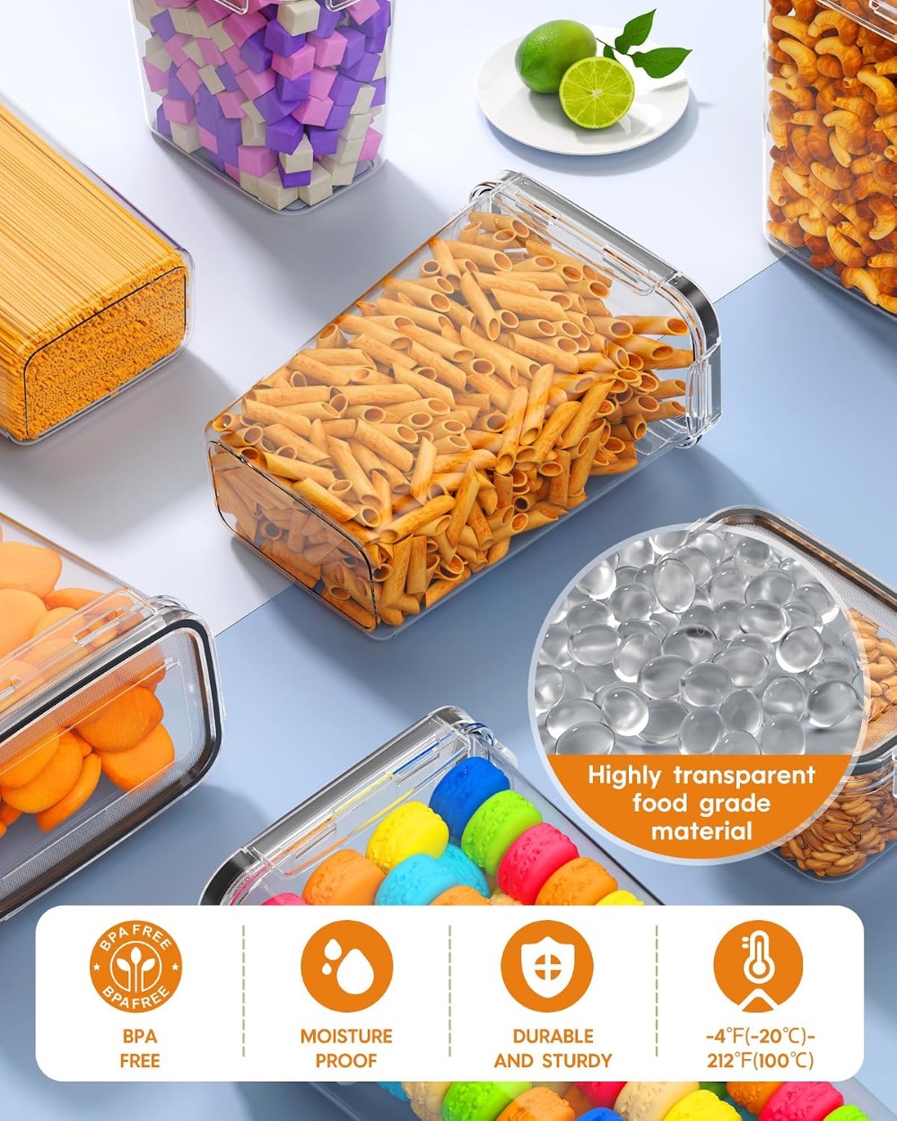 24 contenants hermétiques pour - Food Storage Kitchen avis et prix