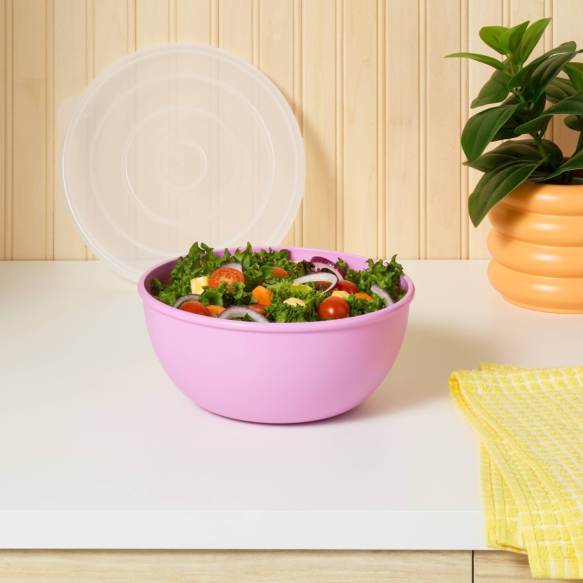 Bol rose avec couvercle assort - Food Storage Prep Containers avis et prix